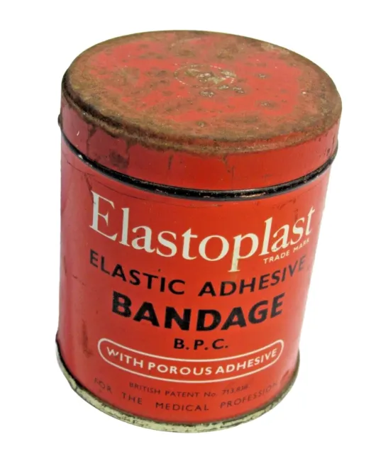 VINTAGE RED SQUARE Elastoplast Elastic Adhesive Bandage Tin with Removable  Lid $24.02 - PicClick