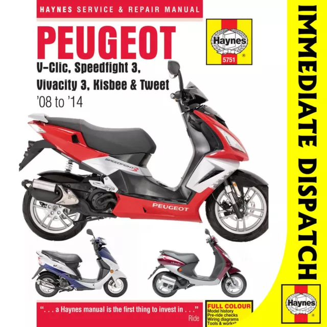 [5751] Peugeot V-Clic Speedfight 3 Vivacity 3 2008-14 Haynes Workshop Manual