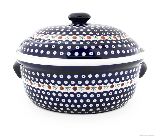 Original Bunzlauer Kartoffeltopf 5 Liter - Keramik Mit Deckel & Belüftung