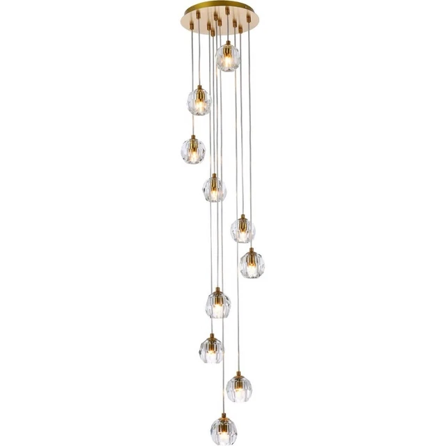 Elegant Lighting - Ten Light Pendant - Eren - 10 Light Pendant-Gold Finish-Royal