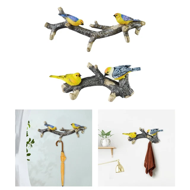 Kleiderhaken aus Harz, Kleiderbügel, Halter, Vogelfigur, Wandmontage für