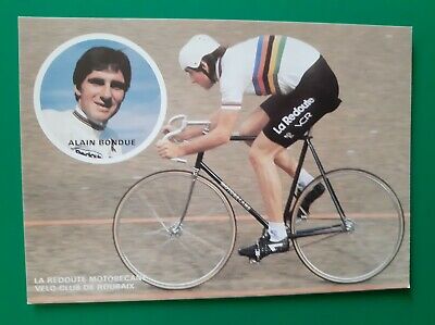 Cycling cyclist card Alain bondue team la redoute motobecane 1985 