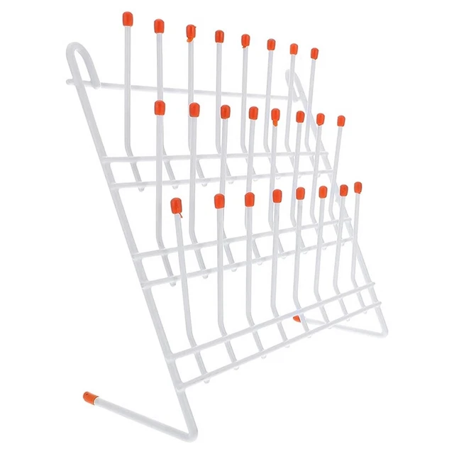 Scaffalatura per asciugatura da laboratorio 24 pioli vetreria da laboratorio scaffalatura filo vetreria scaffalatura per asciugatura parete E4A6