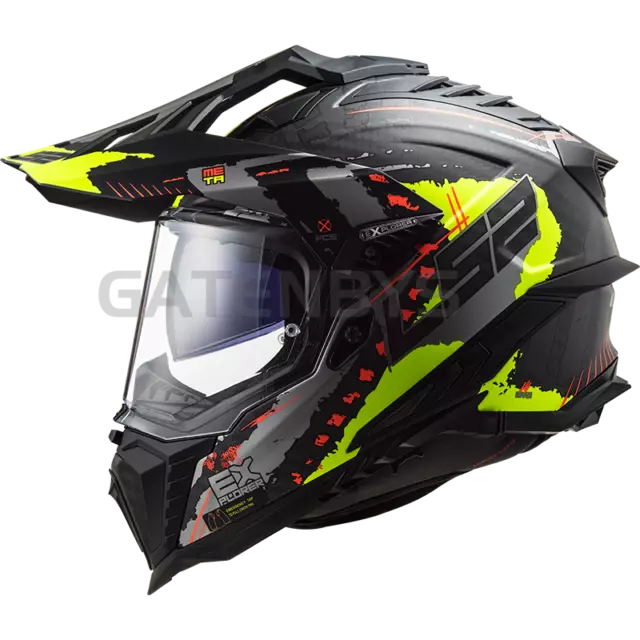 New LS2 MX701 C Carbon Explorer Enduro Adventure Motorcycle Helmet Hi-Vis