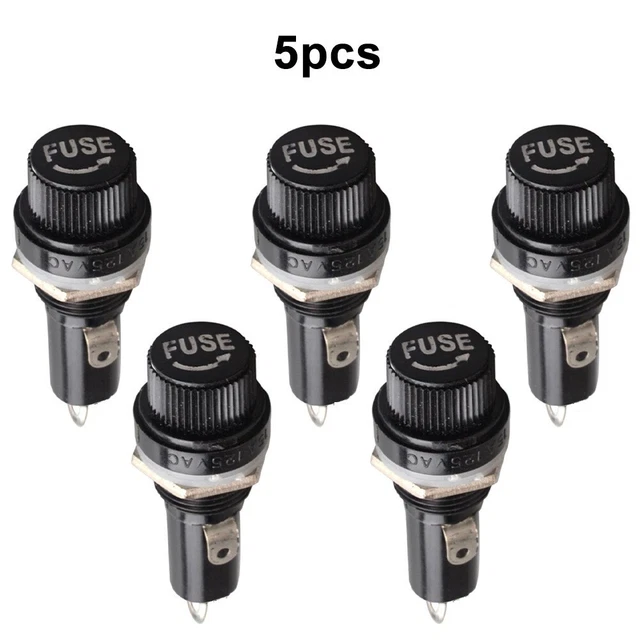 Étui porte-fusible pratique de 5 pack pour fusible à tube de verre 6 x 30 mm a