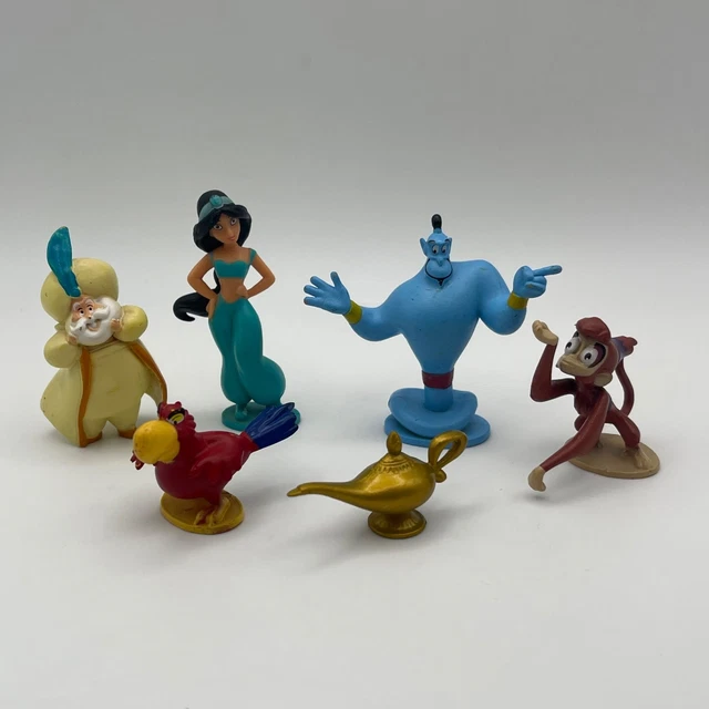 Aladdin Figure DISNEY STORE ALADDIN Figure Play Set Genie Jasmine Jafar Abu Iago Combi ...