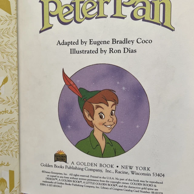 A LITTLE GOLDEN Book Walt Disney's Peter Pan £10.68 - PicClick UK