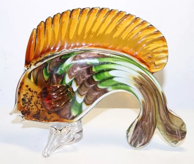 Exclusive Glas Figur nach Murano Überfangglas Fisch , Höhe 20cm , 1,3Kg /;168