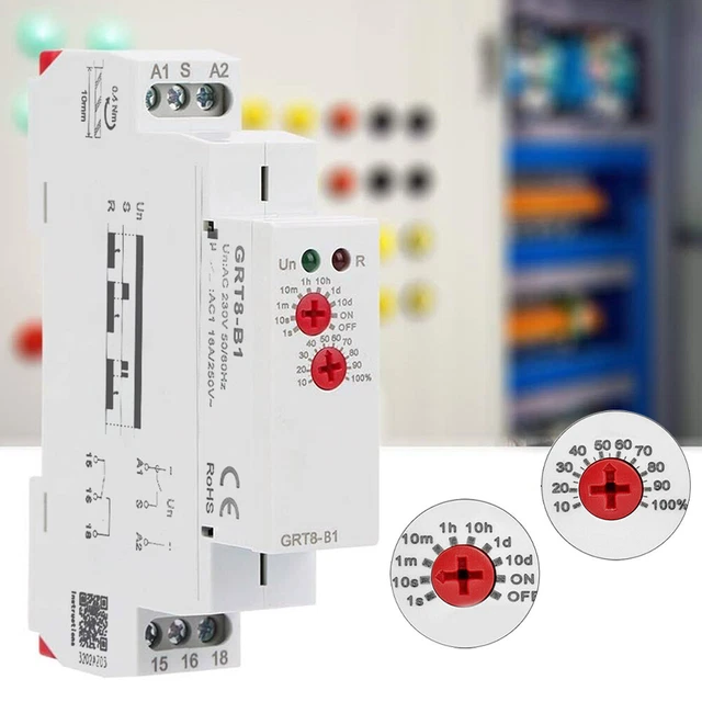 Relè ritardo AC220V relè ritardo spegnimento relè ritardo 1 SPDT guida DIN