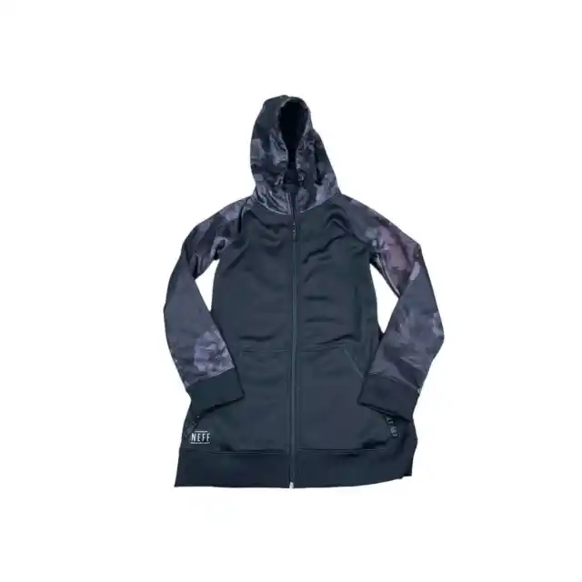NEFF Custom Goods SMALL Frost Shredder Womens Black Floral Ski Hoodie Jacket