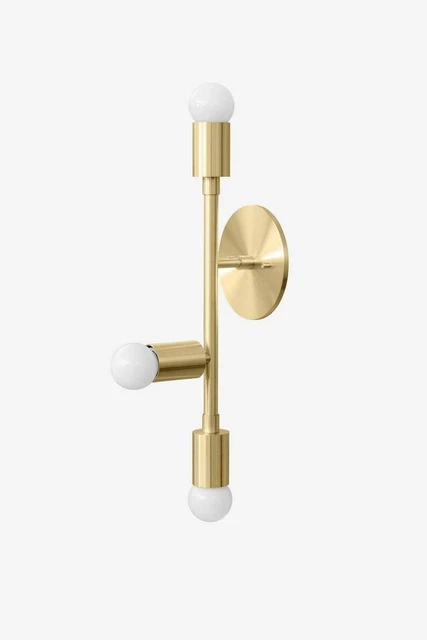 3 light Polished brass wall sconce lighting modern brass handmade vanity light