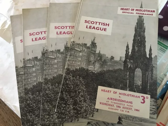 HEARTS HOME programmes 1960s and 1960s choose from list UPDATED 25/1/24