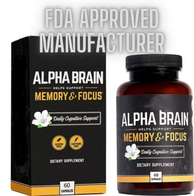 Alpha Brain Memory & Focus Kapsel kognitive Ergänzung Männer & Frauen nootropic 2025 2