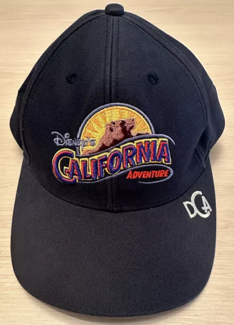 disney california adventure vintage hat cap 2001 mens adjustable navy blue