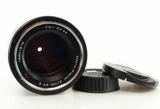 Zeiss Makro-Planar f2 100mm ZF.2 red T*Objektiv  Nikon Anschluß 94462 near mint