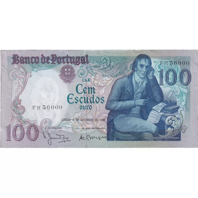 [#809946] Banknote, Portugal, 100 Escudos, 1980-09-02, KM:178a, UNC