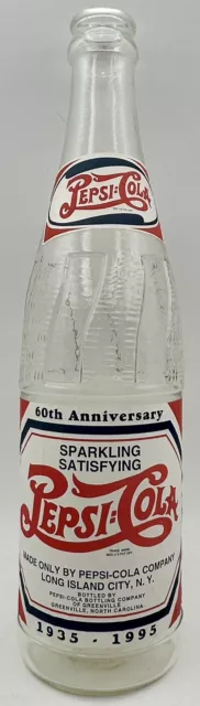 Pepsi Cola 60th Anniversary Glass Bottle 20 Inch Oversized Greenville NC 2