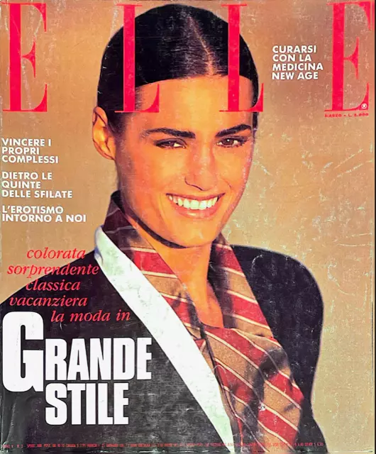 ELLE Magazine Italia March 1991 YASMIN LE BON Cavazzoni LUDMILLA ISAEVA Schad