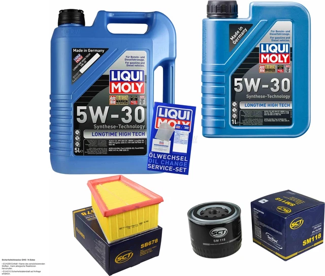 KIT ISPEZIONE FILTRO Motore Liqui Moly Olio 5L 5W-40 per Opel Astra G