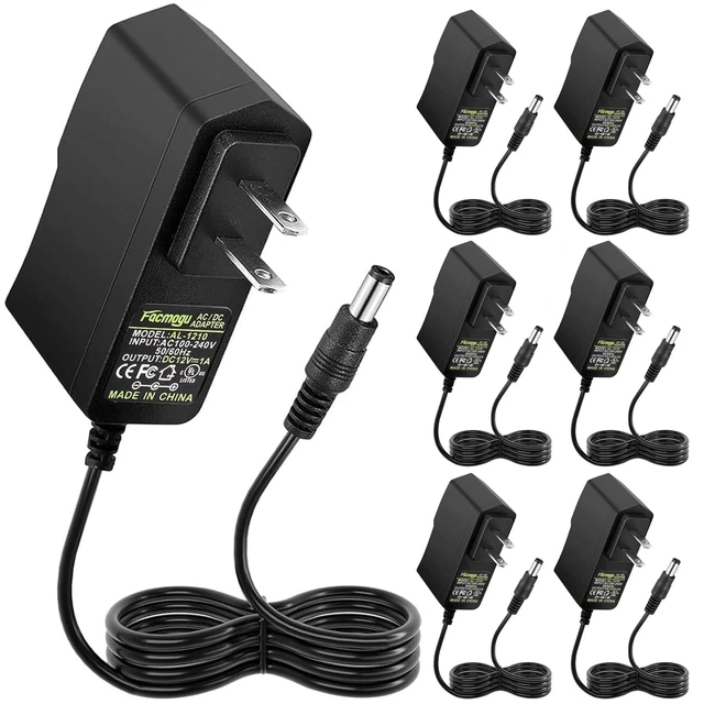 12V 1A Power Supply Adapters(6 Pack), AC/DC Low Voltage Transformers Converte...