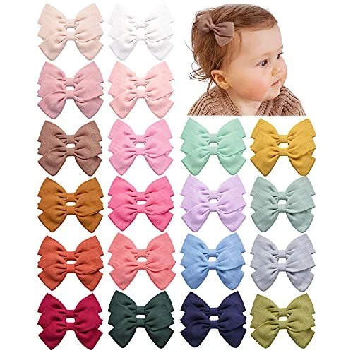 Prohouse 40 PCS Baby Girls Hair Clips Fully Lined Non Slip For Infant Fine Ha...