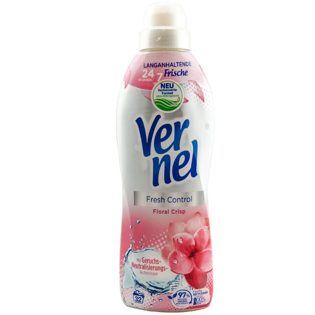 Vernel Fabric Softener Blumenmuster Crisp 1 X 27.1oz 32 Wl To 140 Days Freshener