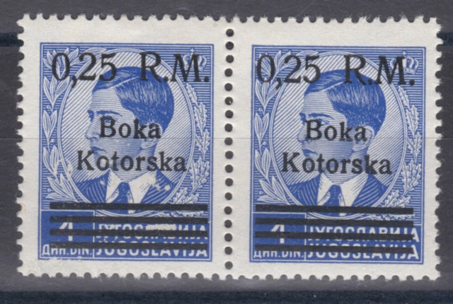 1944 Deutsche Besatzung Kotor PAAR Mi. Nr. 9 Postfrisch ** MNH € 120,--