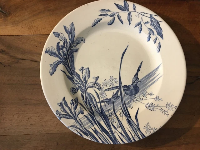 Assiettes creuses  - Art Nouveau - Terre de Fer - LG - Nénuphar - Début XX ème