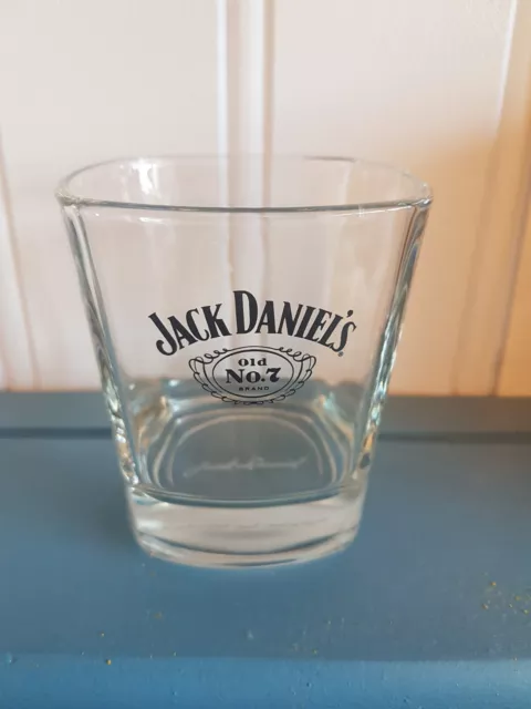 Jack Daniels Old No 7, Whiskey Square Tumbler Drinking Glass