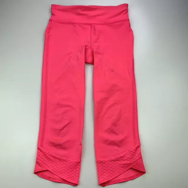 Womens size XS-S, Under Armour, pink cropped sports / activewear leggings, FUC