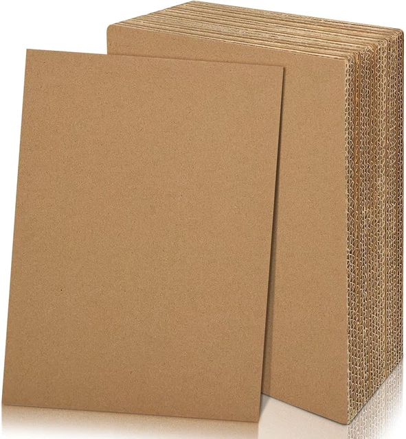 200 Fogli Di Cartone Ondulato Kraft 8,9x11,4 Cm – Inserti Protettivi Per Spedizioni, Imballaggi E Magliette.