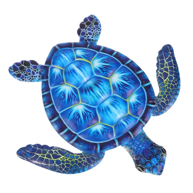 Garden Decor Sea Turtle Wall Sculpture 3d Art Metal Animal Seaside Glass