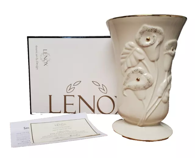 LENOX Calla Lilies Lily 2016 Mothers Day VASE Limited Edition Rare Vase in Box