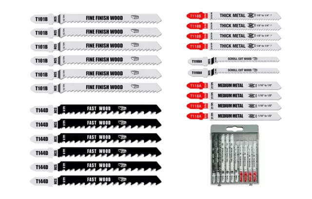 DeWalt Jigsaw Blades T-Shank Set for DeWalt Most Jig Saw for Cutting Wood Metal