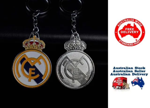Real Madrid FC Metal Logo Double Sided Keyring gift football soccer - LTD QTY