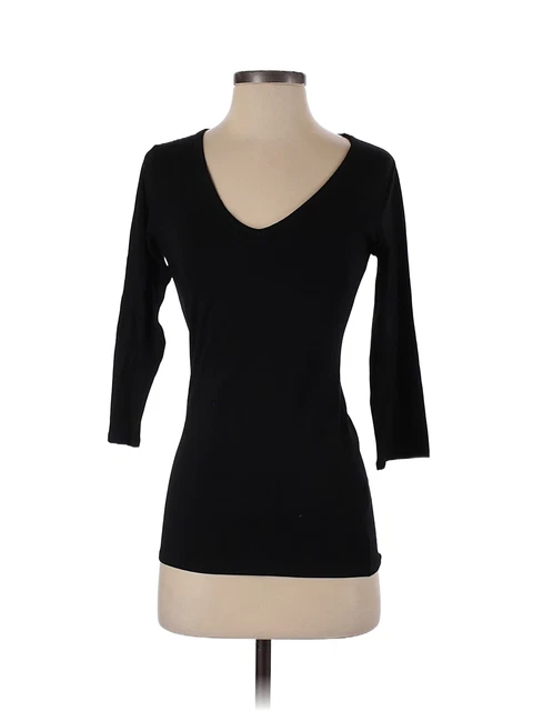 NWT Majestic Paris Women Black Long Sleeve T-Shirt 4