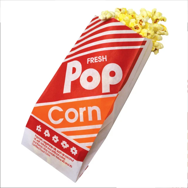 Gold Medal 2053 1 oz Popcorn Bag 1000 Count Paper Bags Party Event