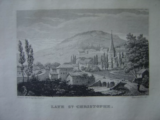 Engraving by LAY SAINT CHRISTOPHE circa 1840 Department of the Meurthe