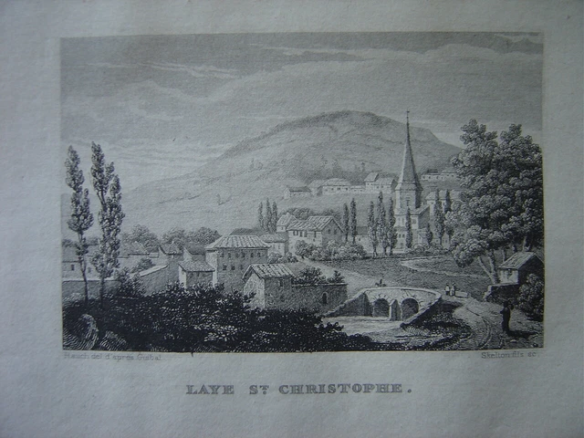 Engraving by LAY SAINT CHRISTOPHE circa 1840 Department of the Meurthe
