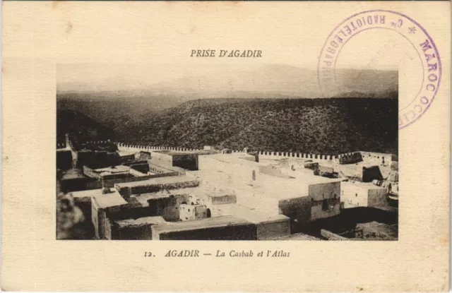 CPA AK Militaire AGADIR La Casbah et l'Atlas MAROC (24174)