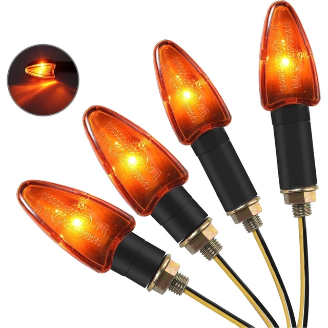 Frecce Direzione Moto 12V LED | 4 Pezzi Giallo | Impermeabili | Universali Per Scooter E Quad - Foto 7