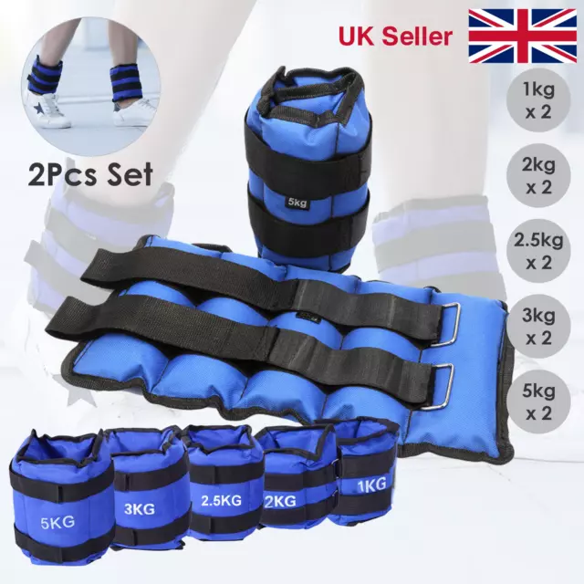 Ankle Wrist Leg Weights Straps Running Exercise Fitness Gym Strength Training