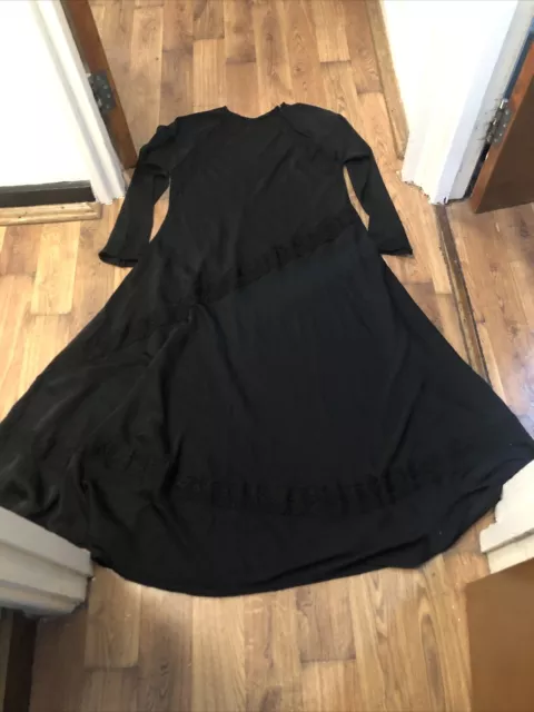 Splendido donna nero pesante Abaya, taglia 16 + secondo nero gratuito Abaya