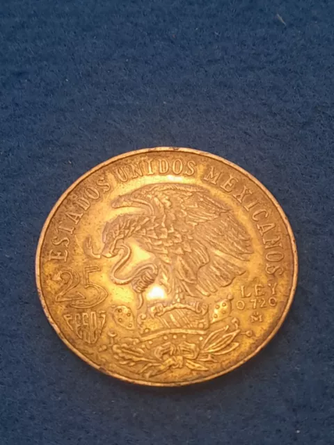 1968 - 25 Pesos - Mexico Olympic Games - .720 Silver Coin. B/81