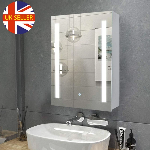 LED BATHROOM MIRROR Demister Sensor With Shaver Socket Wall