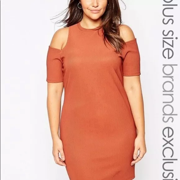 NWT ASOS Alice&You Cold Shoulder Curve Dress