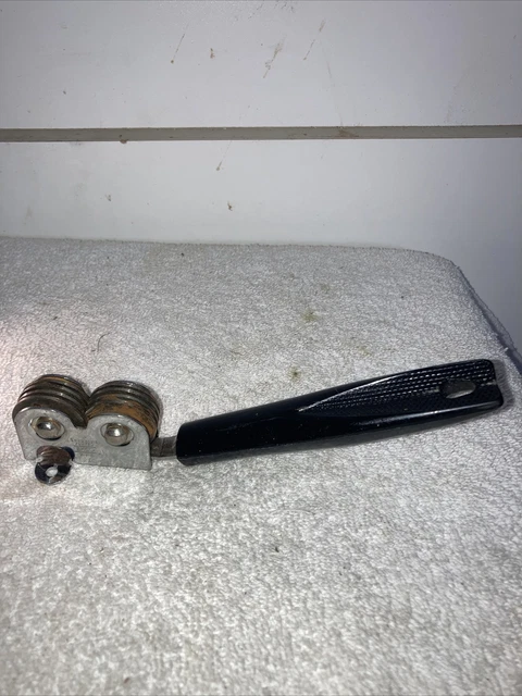 EKCO Knife Sharpener Vintage Pull Thru Chromium Plated Black Handle USA