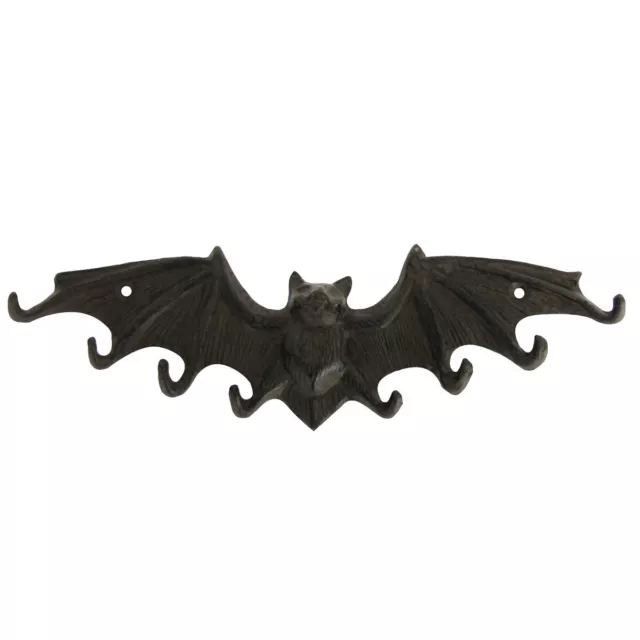 Cast Iron Wall Mount Fruit Bat Wings Key Holder Hook Gothic Coat Hat Rack Hooks