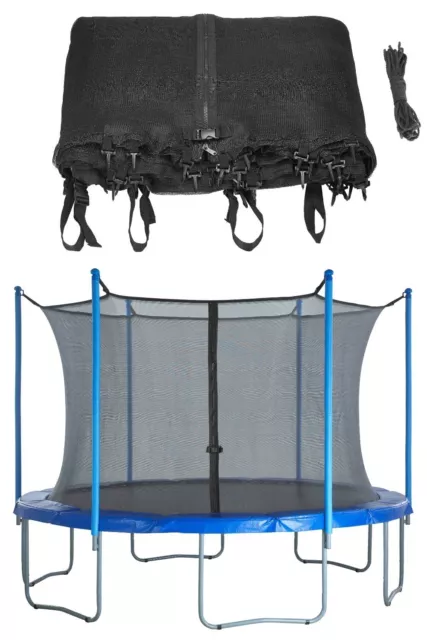 Replacement Trampoline Enclosure Surround Safety NET ONLY 8 10 12 13 14 15 16 ft