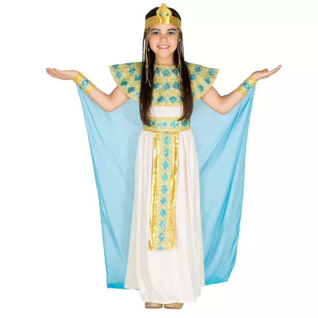 COSTUME DA BAMBINA Cleopatra egiziani dea antico regina toga costume EUR  32,95 - PicClick IT